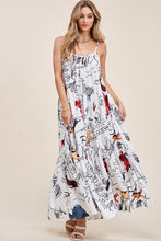 Load image into Gallery viewer, Sleeveless Printed Maxi Dress with Adjustable Straps
