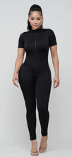 Load image into Gallery viewer, Seamless Front Zipper Mock Neck Jumpsuit
