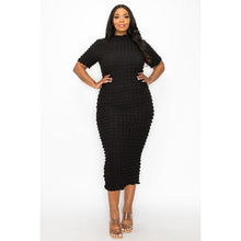 Load image into Gallery viewer, BUBBLE POP BODYCON MIDI DRESS
