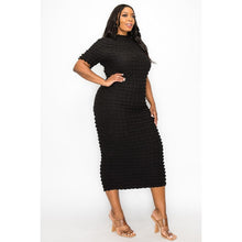 Load image into Gallery viewer, BUBBLE POP BODYCON MIDI DRESS
