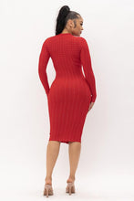 Load image into Gallery viewer, Rhinestone Zip Up Midi Dress
