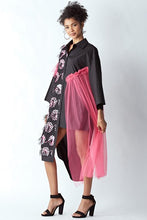Load image into Gallery viewer, Shirt Dress with Mesh Details
