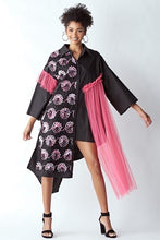 Load image into Gallery viewer, Shirt Dress with Mesh Details
