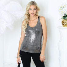 Load image into Gallery viewer, Sequin Cross Strap Tank
