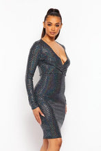 Load image into Gallery viewer, Chel&#39;s Sequin Plunging V Neck Mini Dress
