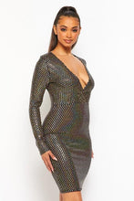 Load image into Gallery viewer, Chel&#39;s Sequin Plunging V Neck Mini Dress
